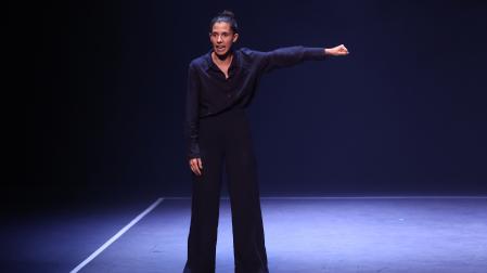 Natalia Huarte, durante la interpretación de ‘Leonora’ en el Teatro Gayarre el pasado 22 de abril