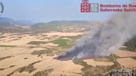 Foto del incendio en Liédena