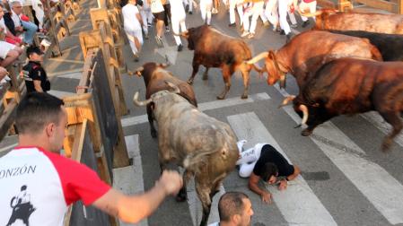 Fotos del quinto encierro de fiestas de Tudela 2026