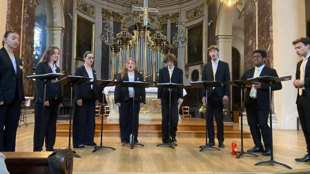 El Conjunto Vocal Magnum Mysterium, hoy en la Catedral de Pamplona.