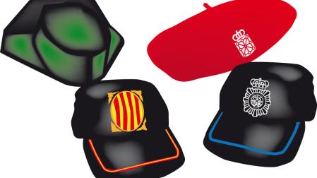Ilustración gorras policiales