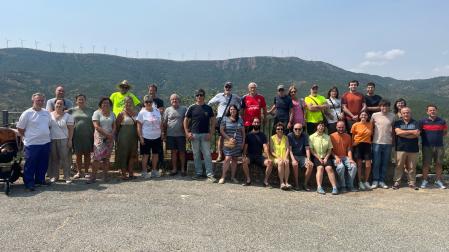 Participantes en la reciente presentación de los avances de ‘El Bosque Neuronal’ en Petilla de Aragón