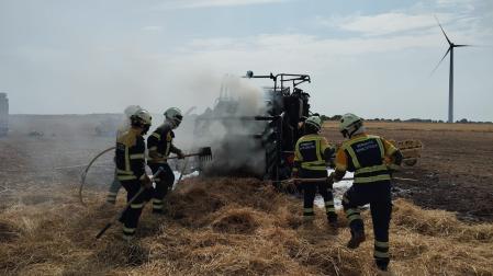 Los Bomberos controlan un incendio de vegetación en Falces