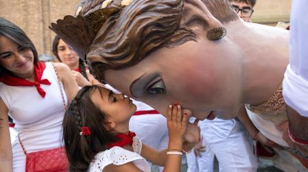 Despedida de la Comparsa de Gigantes en Tudela