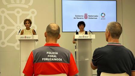 María Chivite, durante la rueda de prensa de este jueves 30 de julio