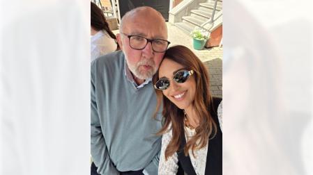 Paula Echevarría, junto su padre, en la instantánea que compartió la actriz en Instagram con motivo del último Día del Padre