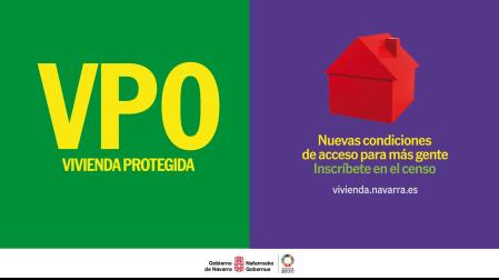Cartel de la campaña de comunicación con las novedades en el Censo de Vivienda Protegida