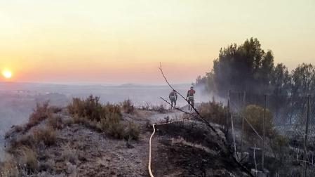 El incendio de Caparroso, después de ser sofocado