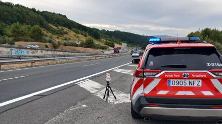 Radar móvil de la Policía Foral en la A-15