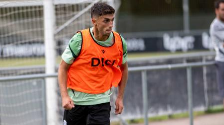 Lizancos, en una sesión con el Burgos