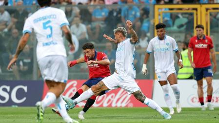 Kike Barja durante el encuentro ante el Napoli