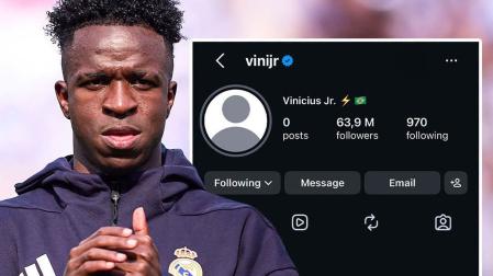 Perfil de Vinícius en Instagram en el que ha borrado todas las fotos y publicaciones