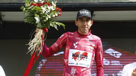 Diego Uriarte, líder de la montaña en la Vuelta a Burgos.