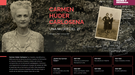 Portada de la exposición virtual sobre Carmen Huder