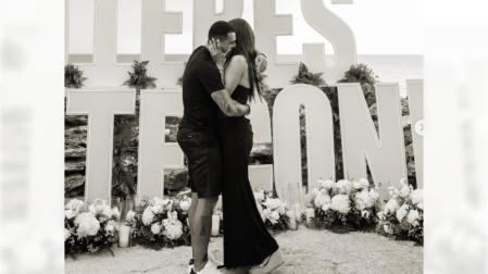 Pedro Porro junto a su pareja, María Hurtado, en una fotografía publicada en Instagram