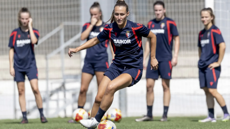 Andrea Palacios durante un entrenamiento