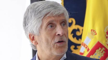 El ministro del Interior, Fernando Grande-Marlaska, comparece ante la prensa este jueves en Ceuta