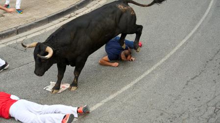 Fotos del primer encierro de las fiestas de Tafalla 2026