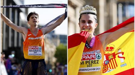 Paul McGrath y María Pérez, campeones de Europa de medio maratón de marcha