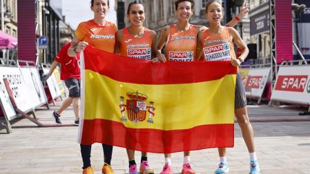 El equipo femenino español de maratón, bronce en el Europeo