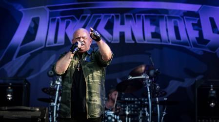 Udo Dirkscheider, durante un concierto de la banda denominada con su apellido