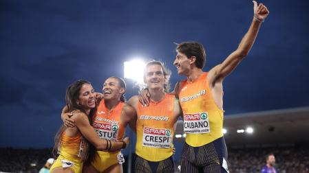 El relevo mixto 4x100 consigue la octava medalla para España en el Europeo
