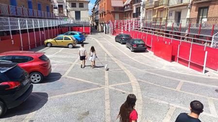 Imagen panorámica de la nueva plaza de toros desmontable de Ablitas