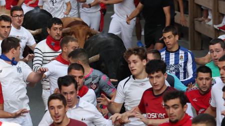 Fotos del quinto encierro de fiestas de Tafalla 2026