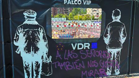 Imagen de las pintadas en las obras
