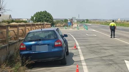 Lugar del accidente en término de Caparroso