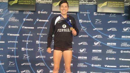 Vanesa Pacha, con su oro mundial en Gotemburgo, en 2024