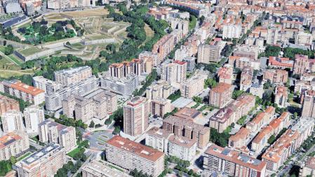 Vista aérea de la zona de la avenida Sancho El Fuerte