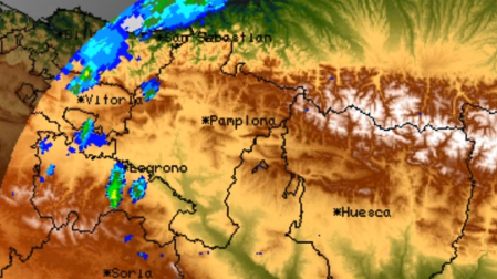 Vídeo del avance de las tormentas de este jueves en Navarra