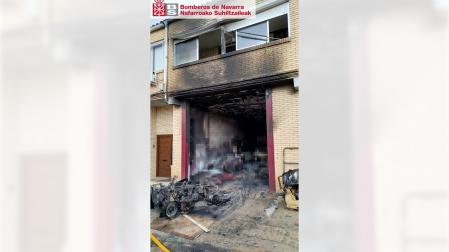 Imagen del estado en el que quedó la bajera del inmueble afectado