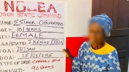 Esther Ogunmabo, fue arrestada el pasado 15 de agosto en Ilisan, en el estado de Ogun, con "sobrecitos al por menor de skunk, una variedad de cannabis, con un peso de 90 gramos, que ella afirma que vende a vecinos y lugareños", explicó la agencia en comunicado.
