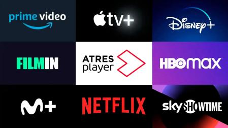 Logos de distintas plataformas de streaming en España