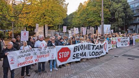 Una de las protestas contra el proyecto de biometano