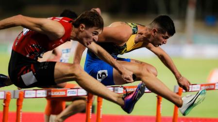 Asier Martínez, de amarillo, junto a Quique Llopis en el pasado Campeonato de España de Málaga