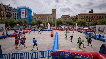 La edición de hace dos años del "Circuito 3x3" en la Plaza del Castillo.