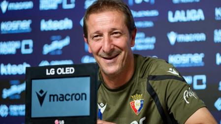 Ramis, sonriente este mediodía en el estadio de El Sadar