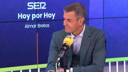 Pedro Sánchez, durante su entrevista en la cadena SER