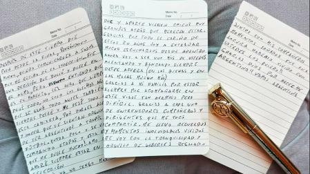 Imagen publicada por Leo Messi en las redes sociales con su carta de despedida de la Albiceleste
