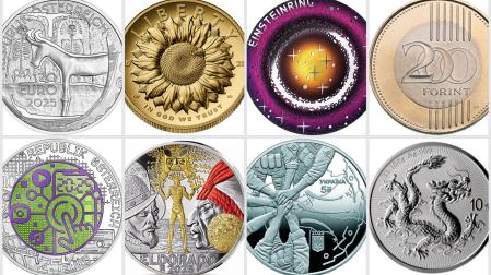 Algunas de las monedas galardonadas
