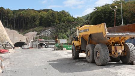 Obras paralizadas en los túneles de Belate
