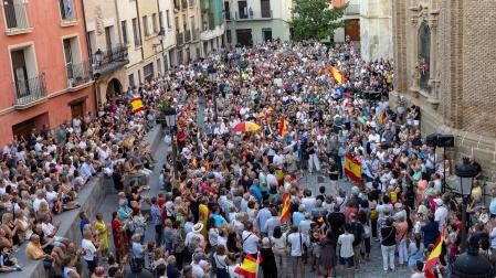 Foto de la concentración de apoyo a Ceuta celebrada en Tudela