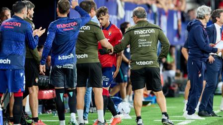 Aimar Oroz se marchó lesionado contra el Getafe