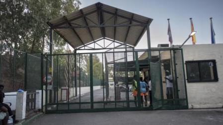 Entrada del Centro de Inmigrantes de Ceuta el 1 de agosto de 2024, en Ceuta