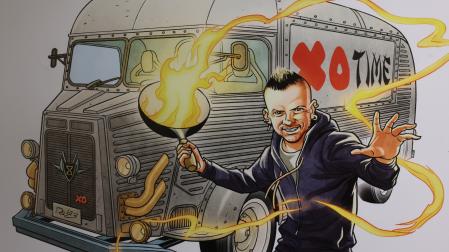 Dabiz Muñoz, chef del restaurante DiverXO, protagonista del cómic Las aventuras de Dabiz Muñoz.