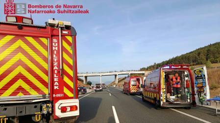 El siniestro ha dejado a nueve heridos, ocho de ellos trasladados al Hospital Universitario de Navarra