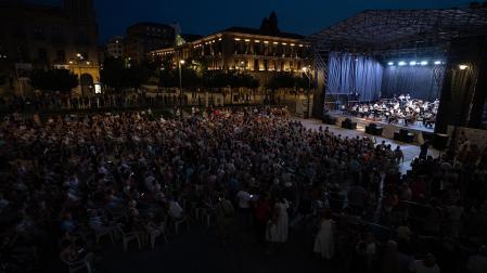 Concierto de La Pamplonesa en la Plaza del Castillo con motivo de los actos del Privilegio de la Unión